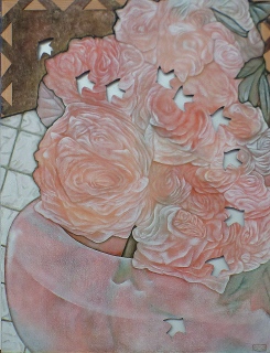Bouquet de soie. 116 x 89. - visite d'atelier Dénuement. 2026