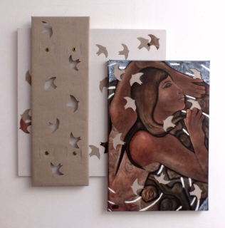 Tourbillon d'automne. Triptyque 100 x 104. - visite d'atelier. Renaissance 2026