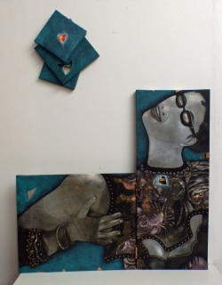 Mon cœur s'envole. polyptyque articulé. 106 x 160. - exposition la fenêtre s'ouvre 2026